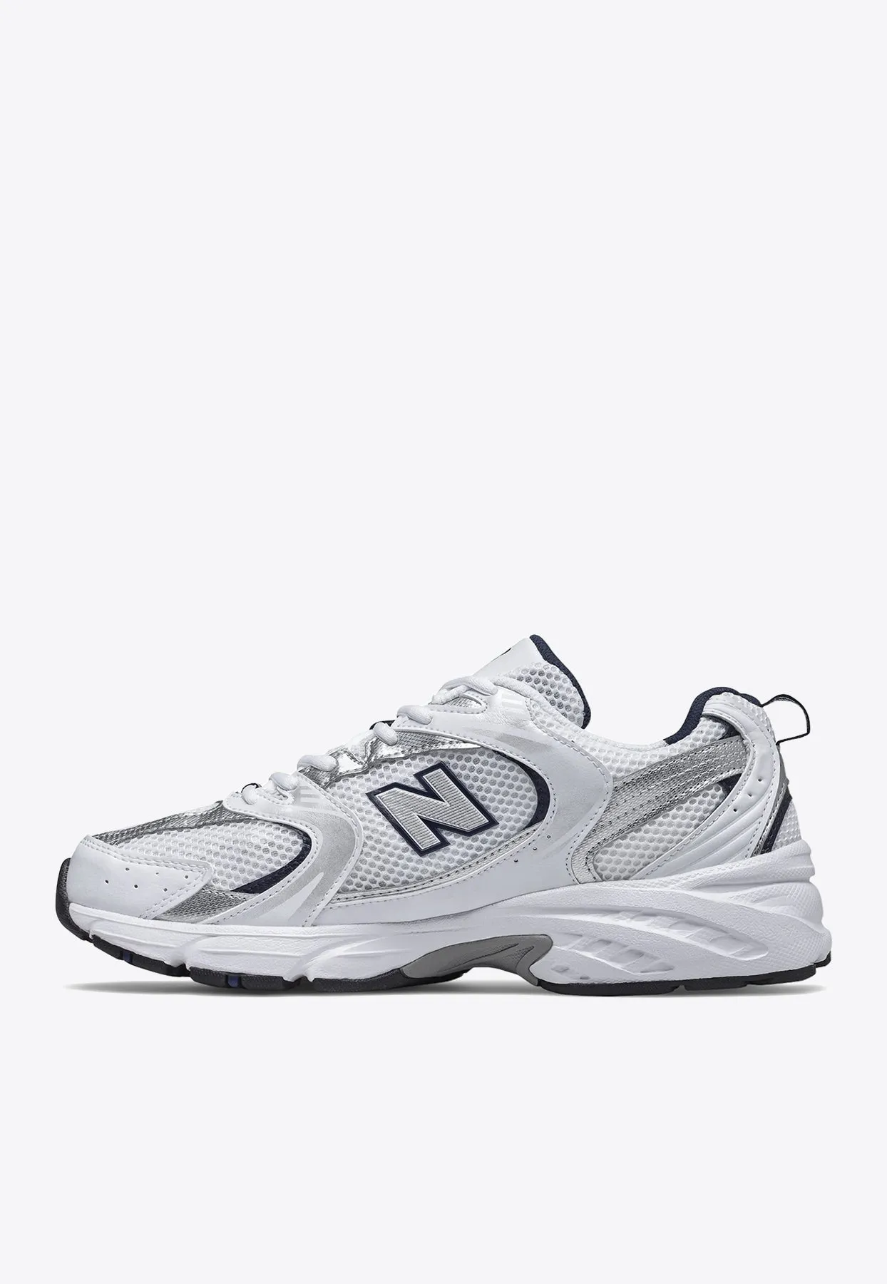 Most Comfortable New Balances 530 Low-Top Sneakers in White with Natural Indigo