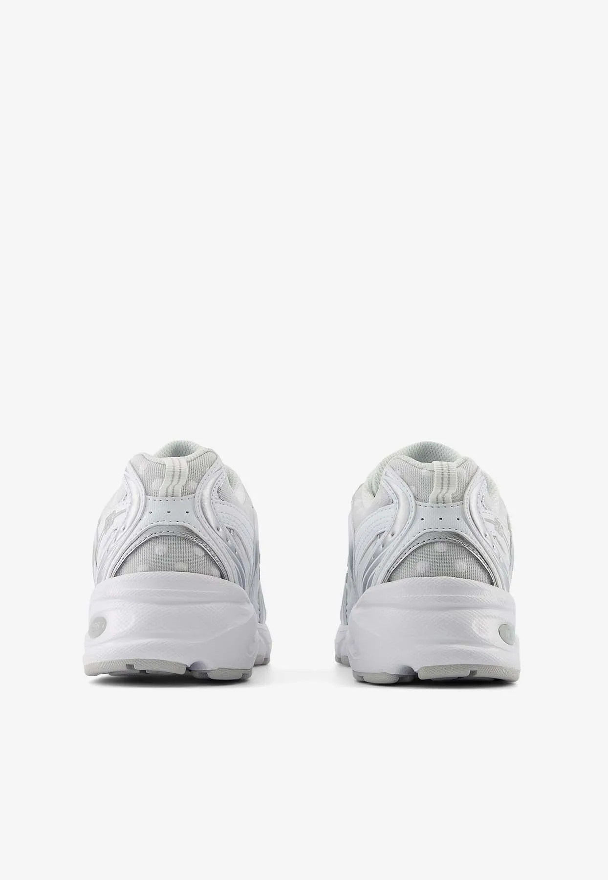 530 Low-Top Sneakers in White with Silver Metallic New Balance Sneakers Nearby