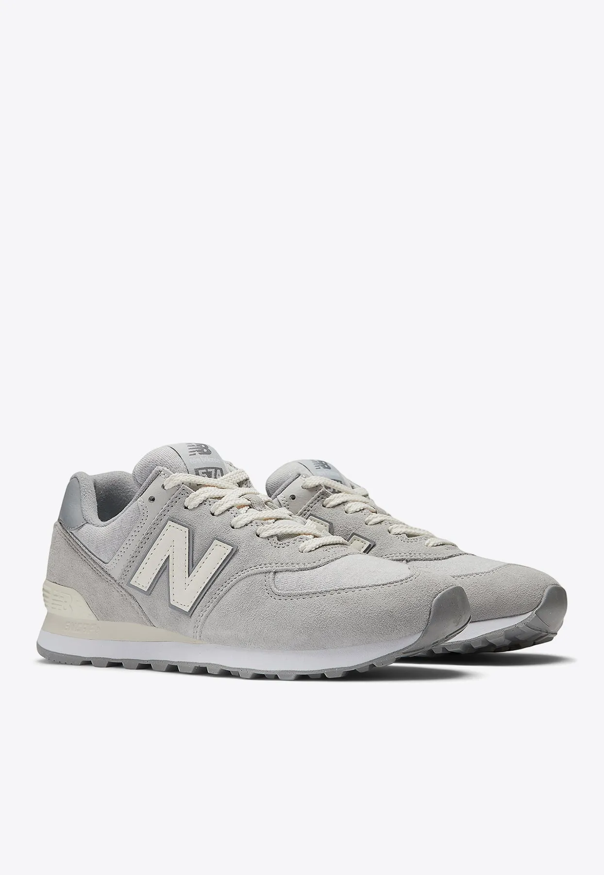 New Balance 574 Platform Driftwood 574 Low-Top Sneakers in Concrete with Angora and Gray