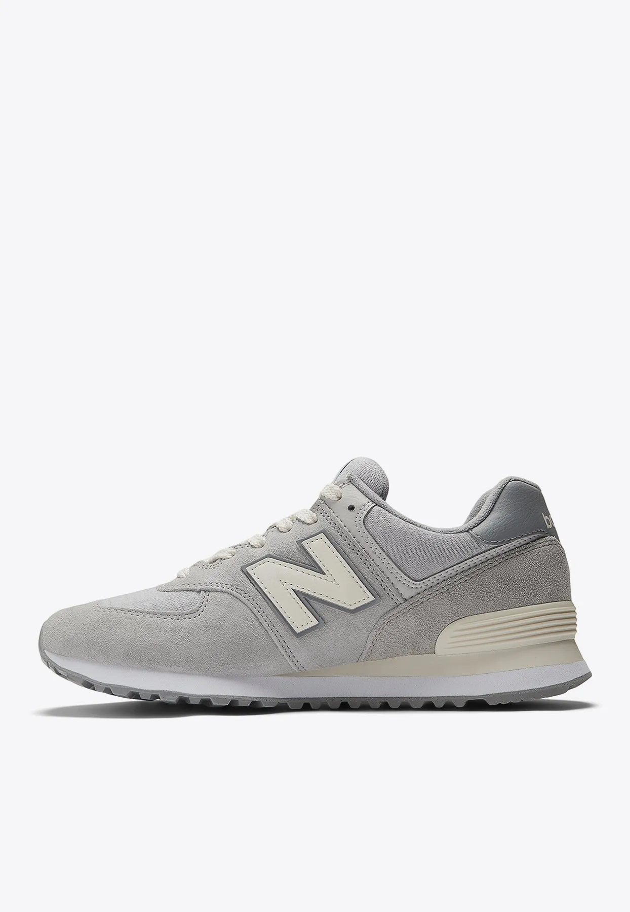 New Balance Laces 574 Low-Top Sneakers in Concrete with Angora and Gray