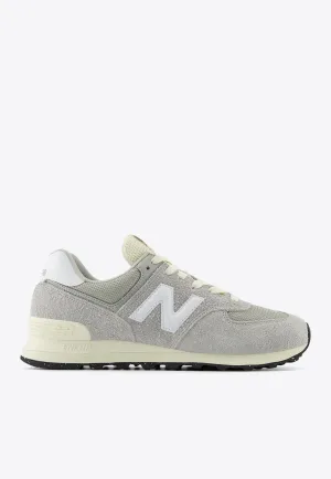 New Balance Ocean Blue 574 Low-Top Sneakers in Concrete with White