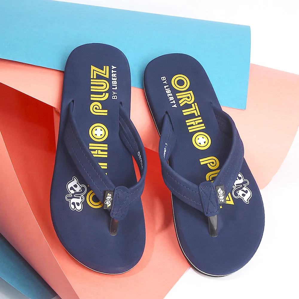 A-HA Casual Blue Flip-Flops For Men ORTHO-1 By Liberty Folding Ballerina Slippers