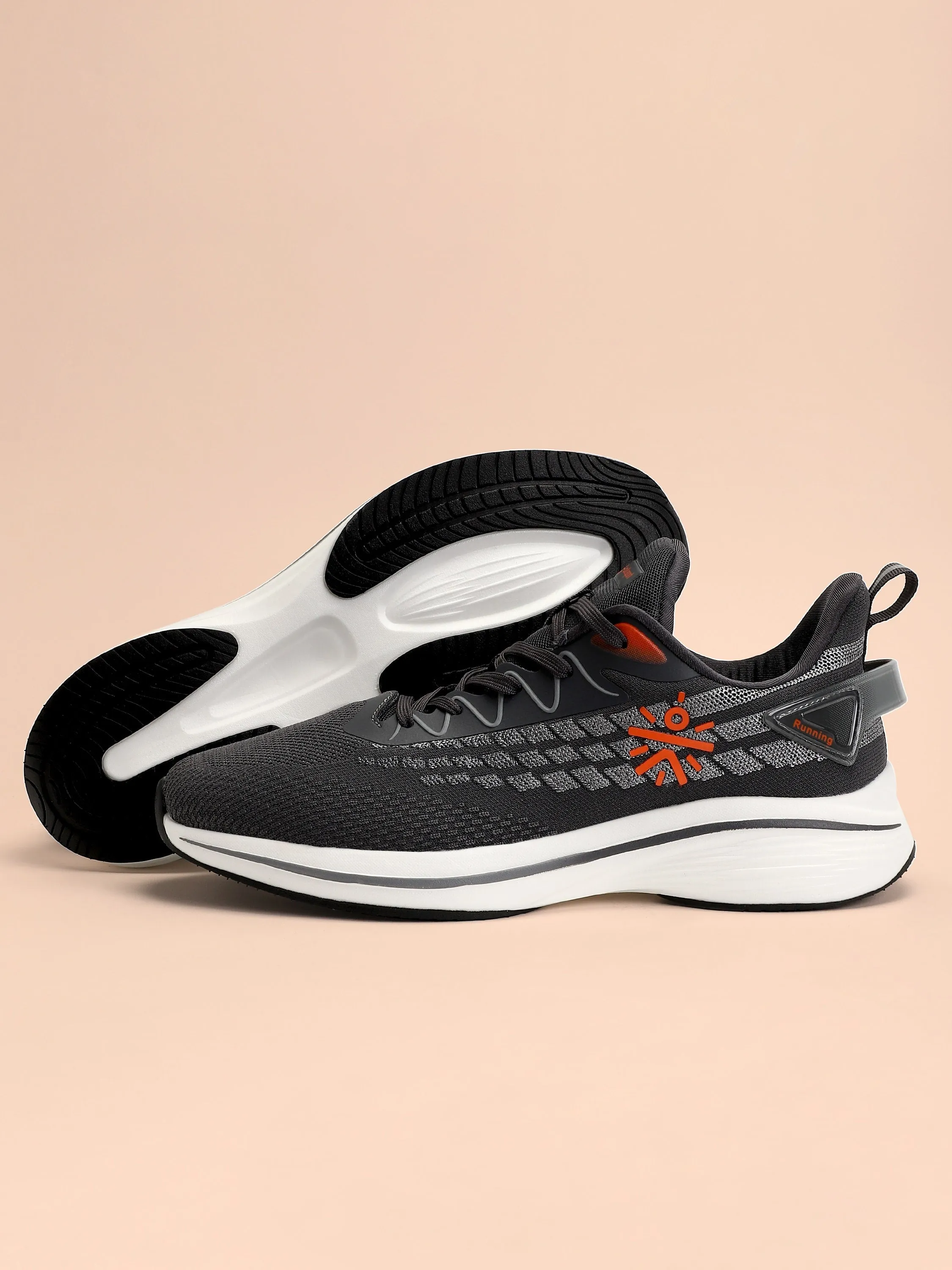 Active Men Running Shoes - Dark Grey Sports Shoes Running Man