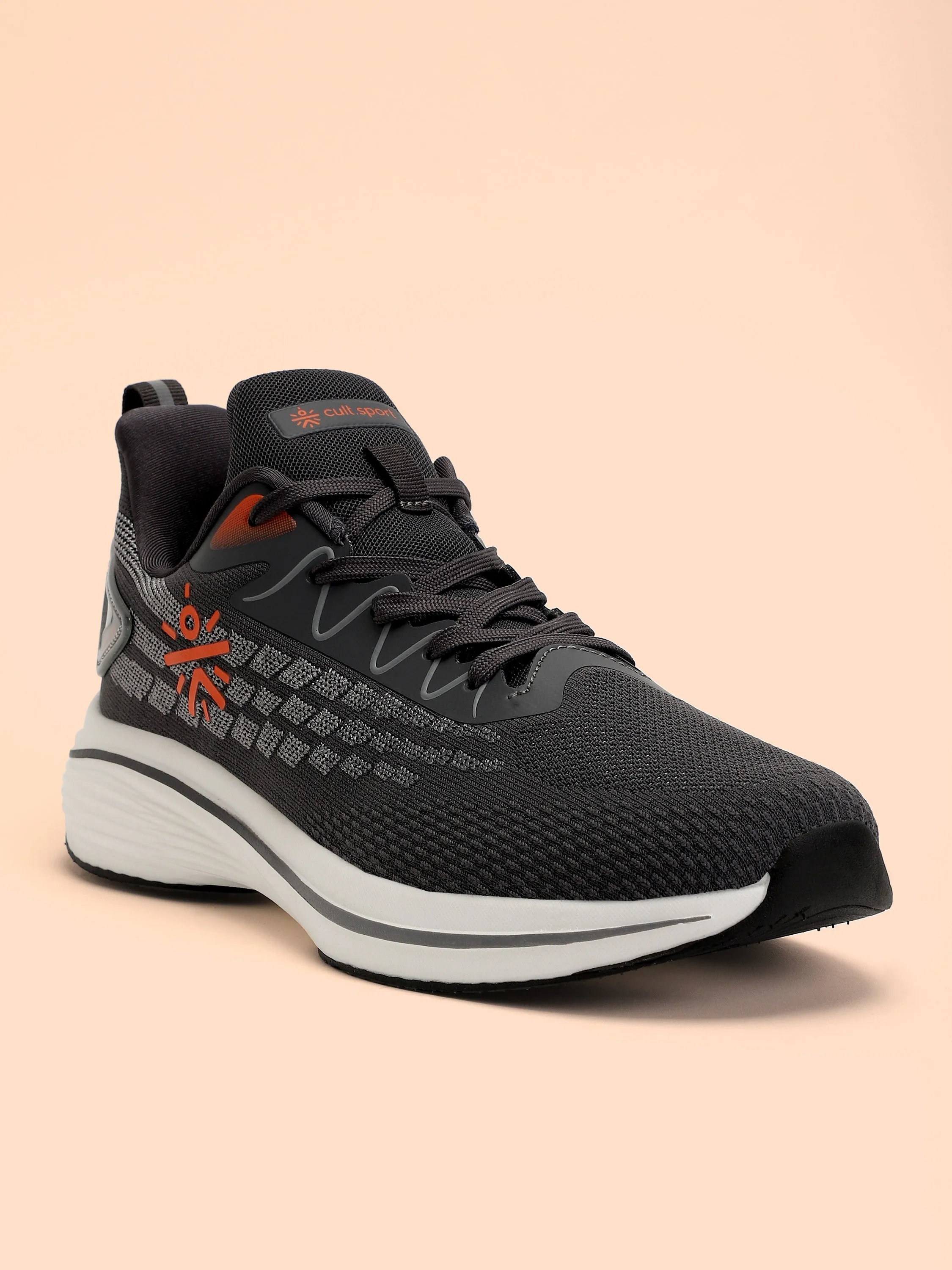 Active Men Running Shoes - Dark Grey Running Shoes On Sales
