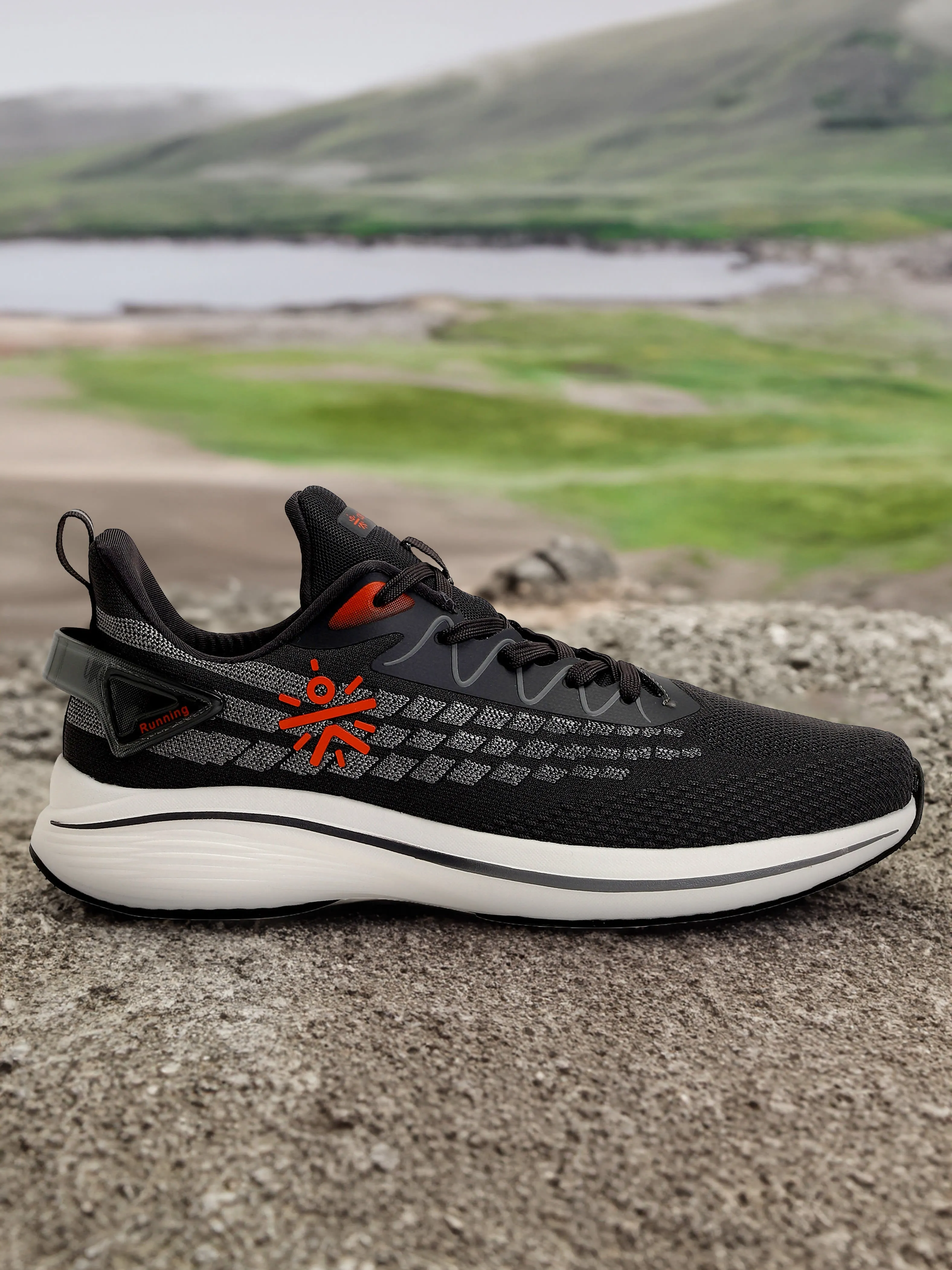 Active Men Running Shoes - Dark Grey Durable Shoes For Running