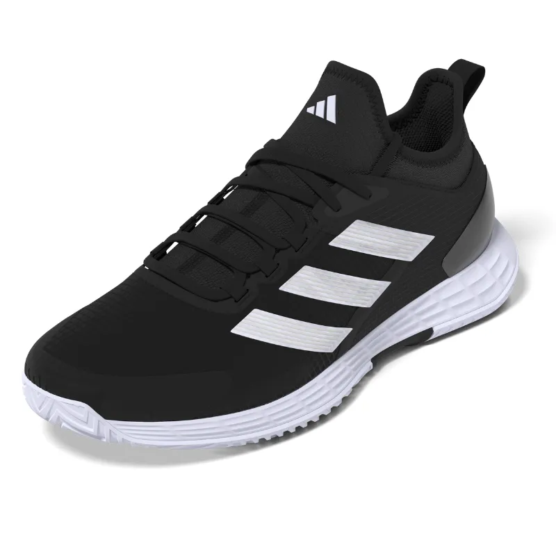 Adidas Adizero Ubersonic 4.1 Mens Tennis Shoes - Core Black / White / Grey Four Adidas Sport Shoe