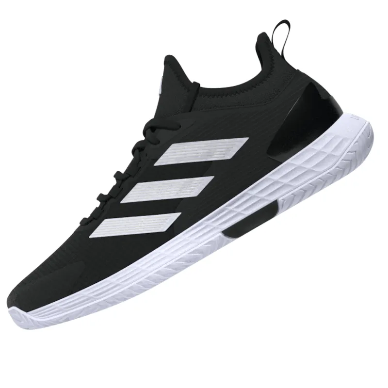 Gray Adidas Shoes Adidas Adizero Ubersonic 4.1 Mens Tennis Shoes - Core Black / White / Grey Four