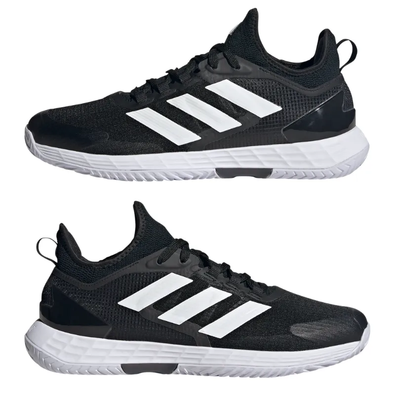 Adidas Adizero Ubersonic 4.1 Mens Tennis Shoes - Core Black / White / Grey Four New Adidas 3d Printed Shoes