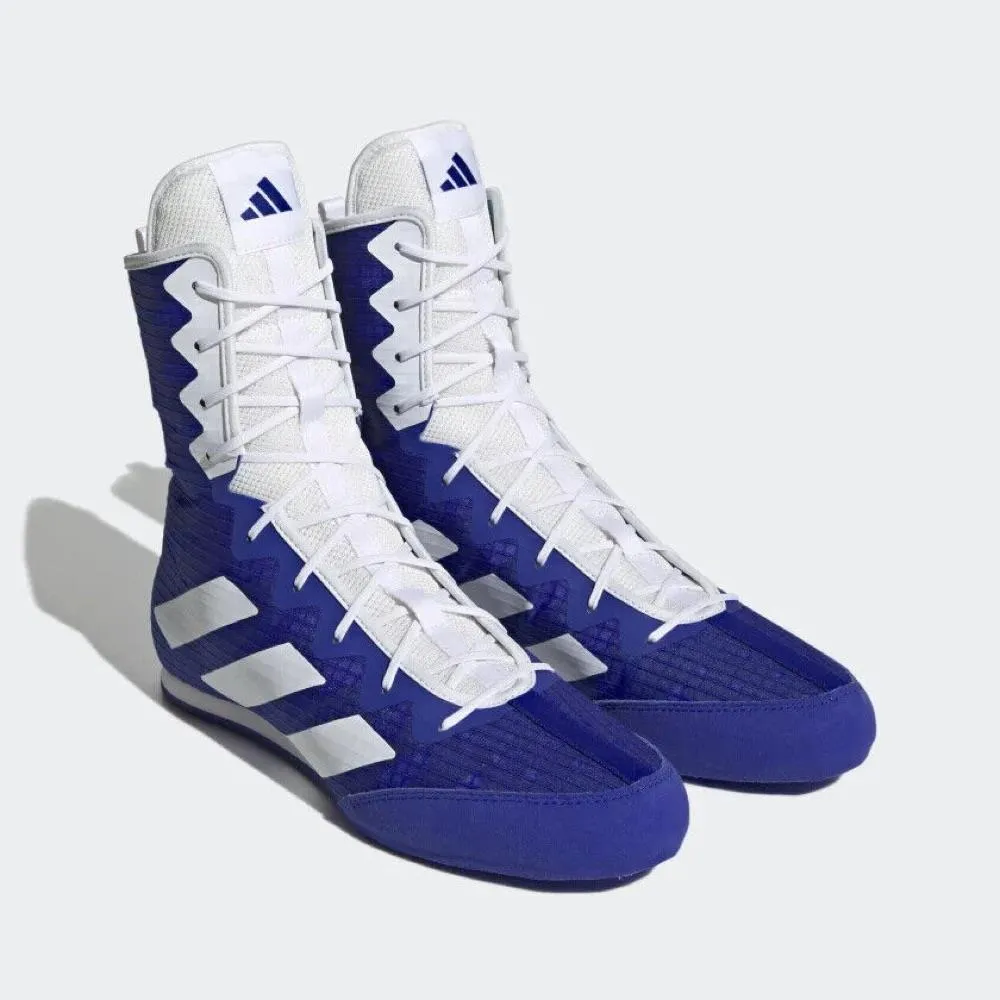 Adidas Climalite Shoes Adidas Box Hog 4 Boxing Boots - Navy Blue/White