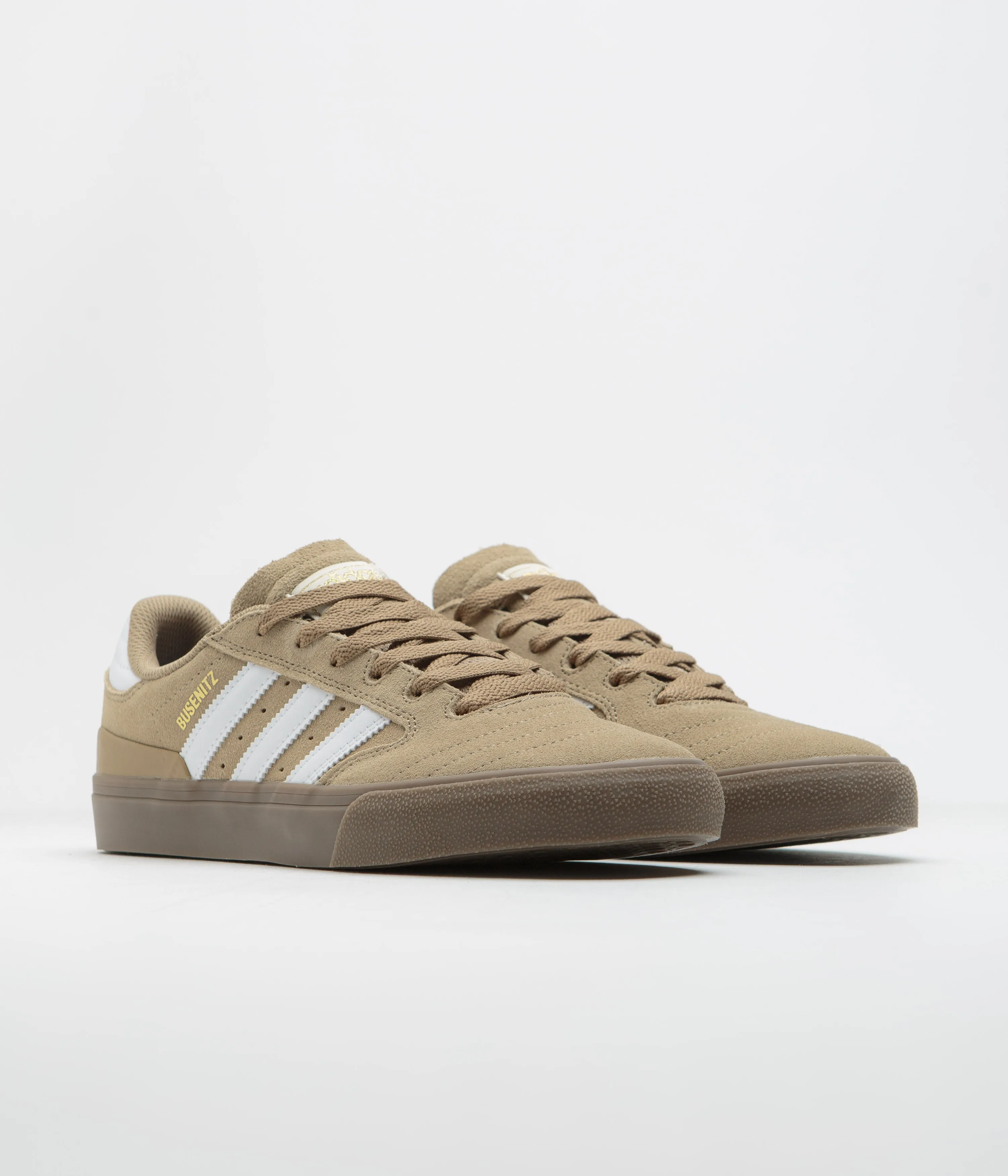 Adidas Busenitz Vulc II Shoes - Cardboard / Chalk White / Gold Metallic Adidas Valentines Shoes 2025