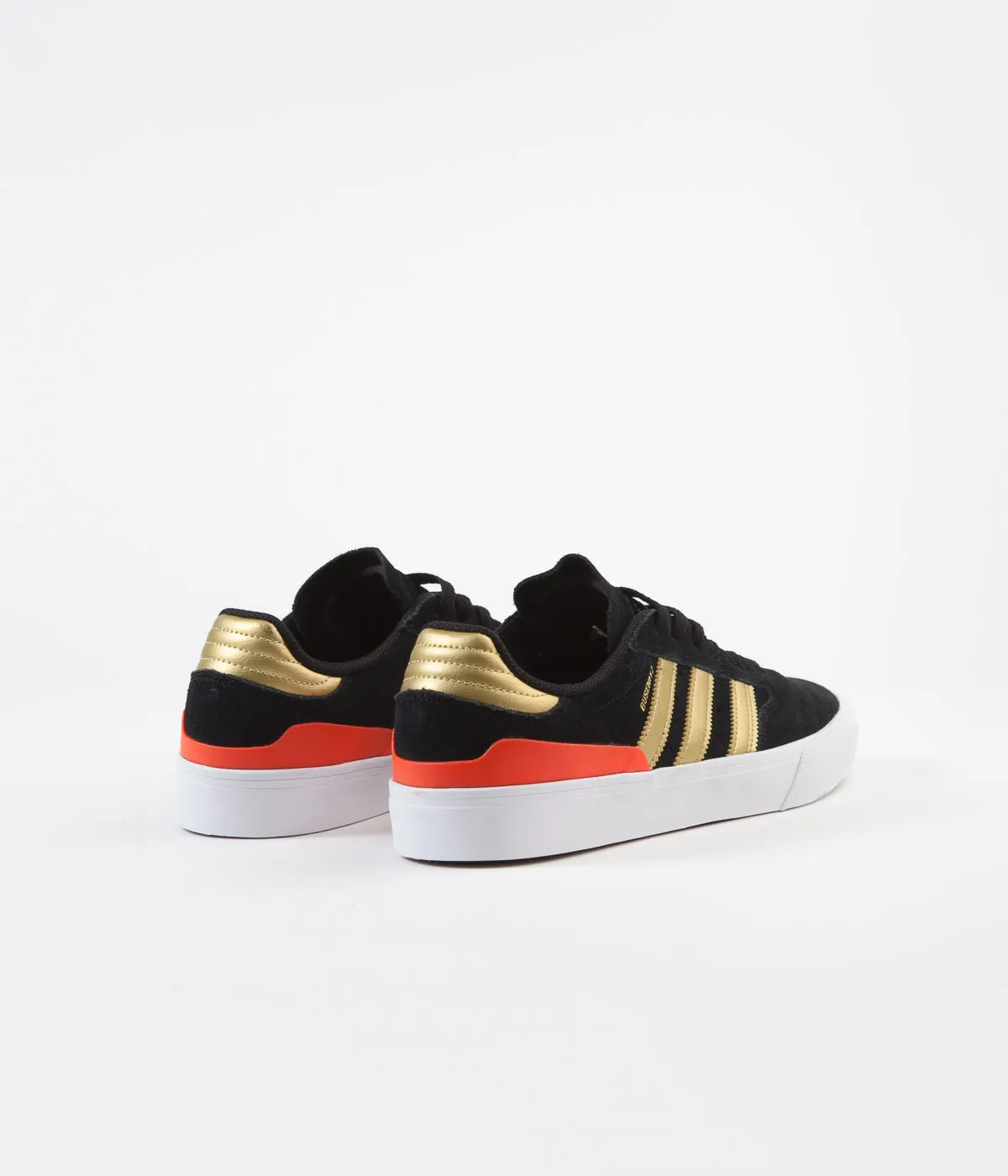 Adidas Originals Campus Shoes Adidas Busenitz Vulc II Shoes - Core Black / Gold Metallic / Solar Red