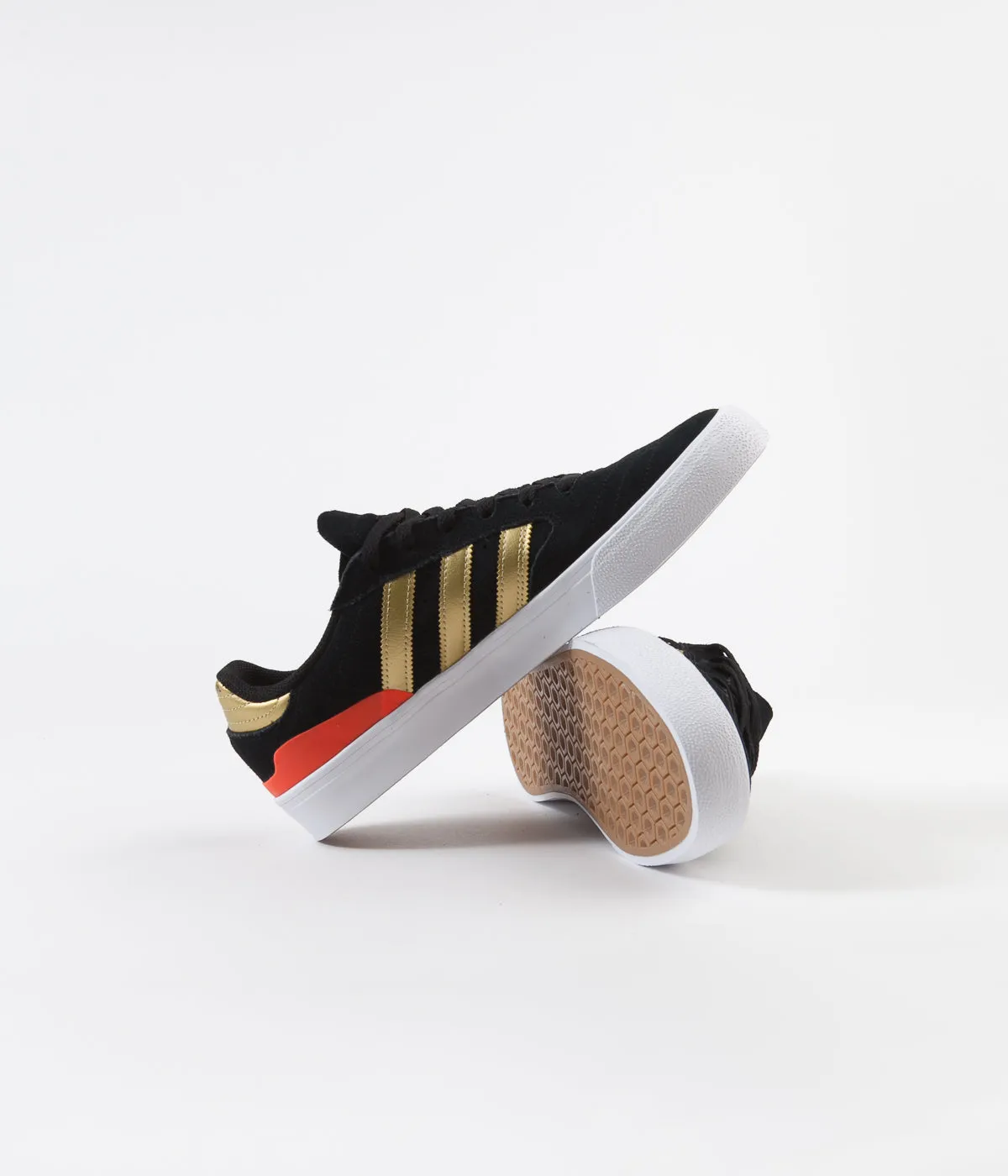 Cheap Adidas Gazelle Shoes Adidas Busenitz Vulc II Shoes - Core Black / Gold Metallic / Solar Red