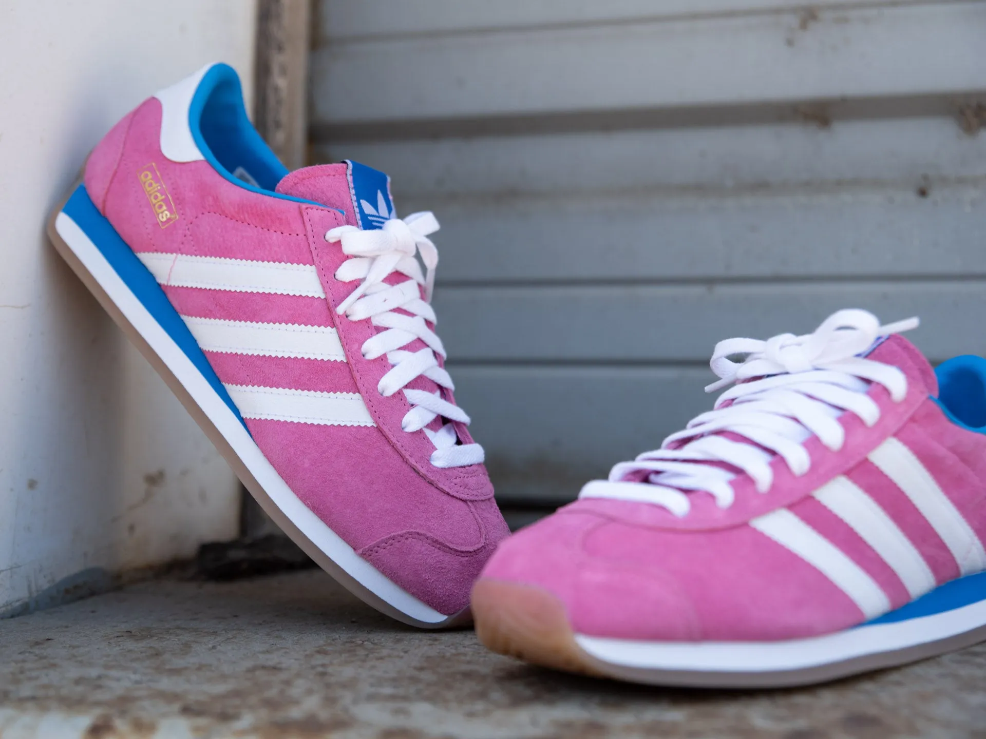 Cloudfoam Running Shoes Adidas Adidas Country Japan 'Pink Fusion/Bright Blue'