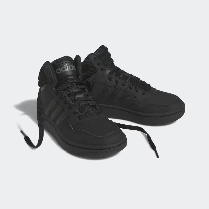 Adidas - Junior shoes Hoops 3.0 Mid Black Adidas Shoes With Design