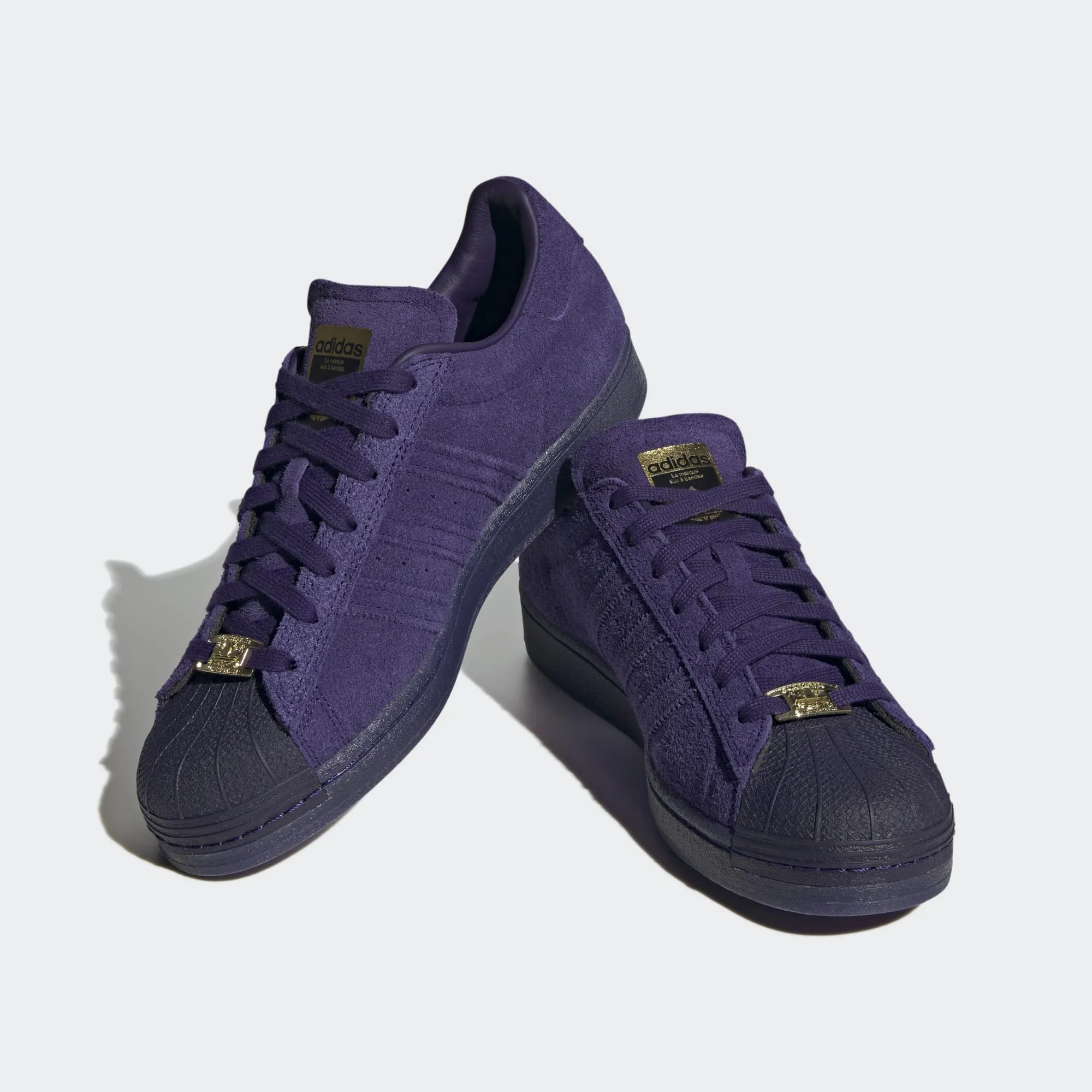 Adidas Discus Throwing Shoes Adidas Kader Superstar ADV - Dark Purple/Gold Metallic