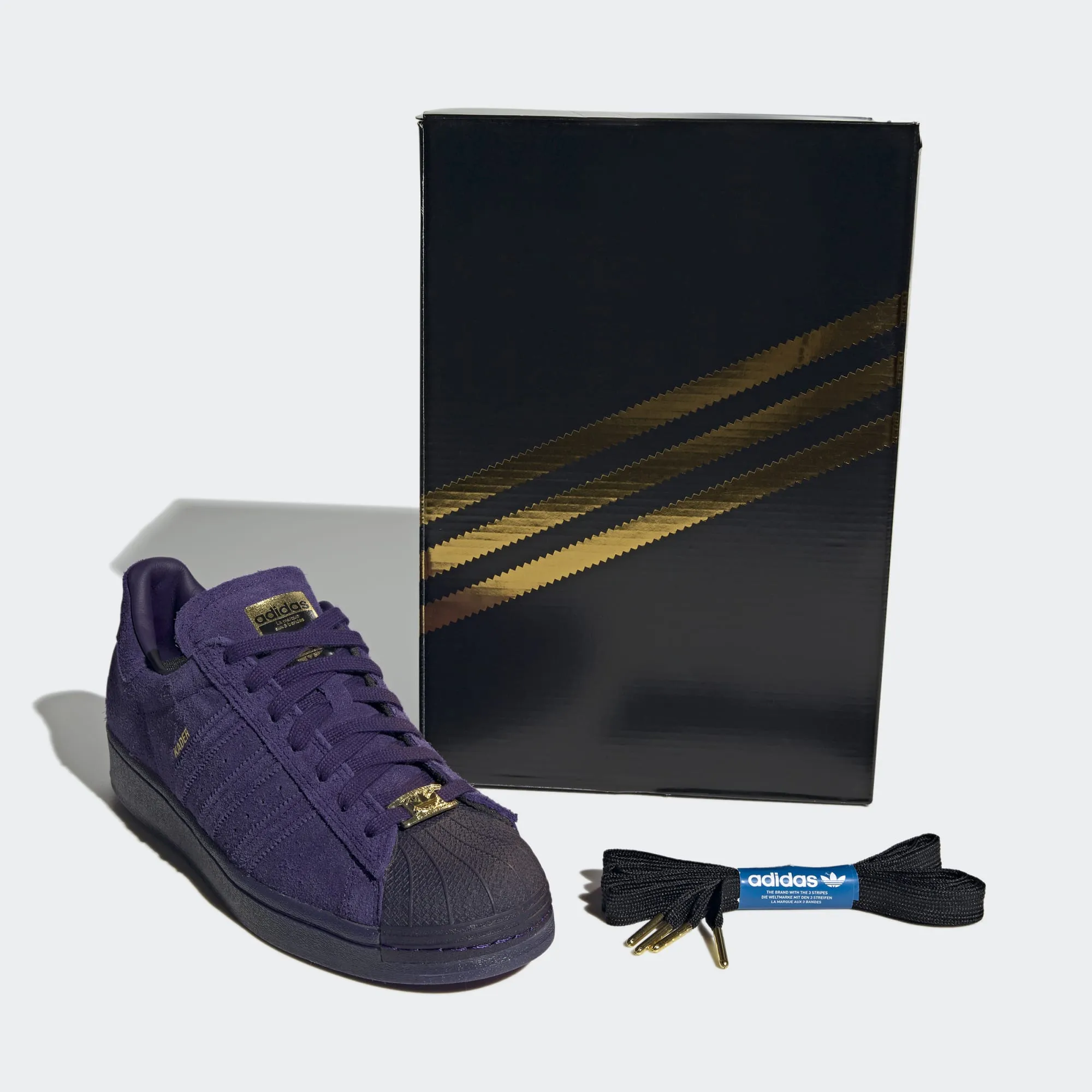 Adidas Kader Superstar ADV - Dark Purple/Gold Metallic Adidas Silver Taekwondo Shoes