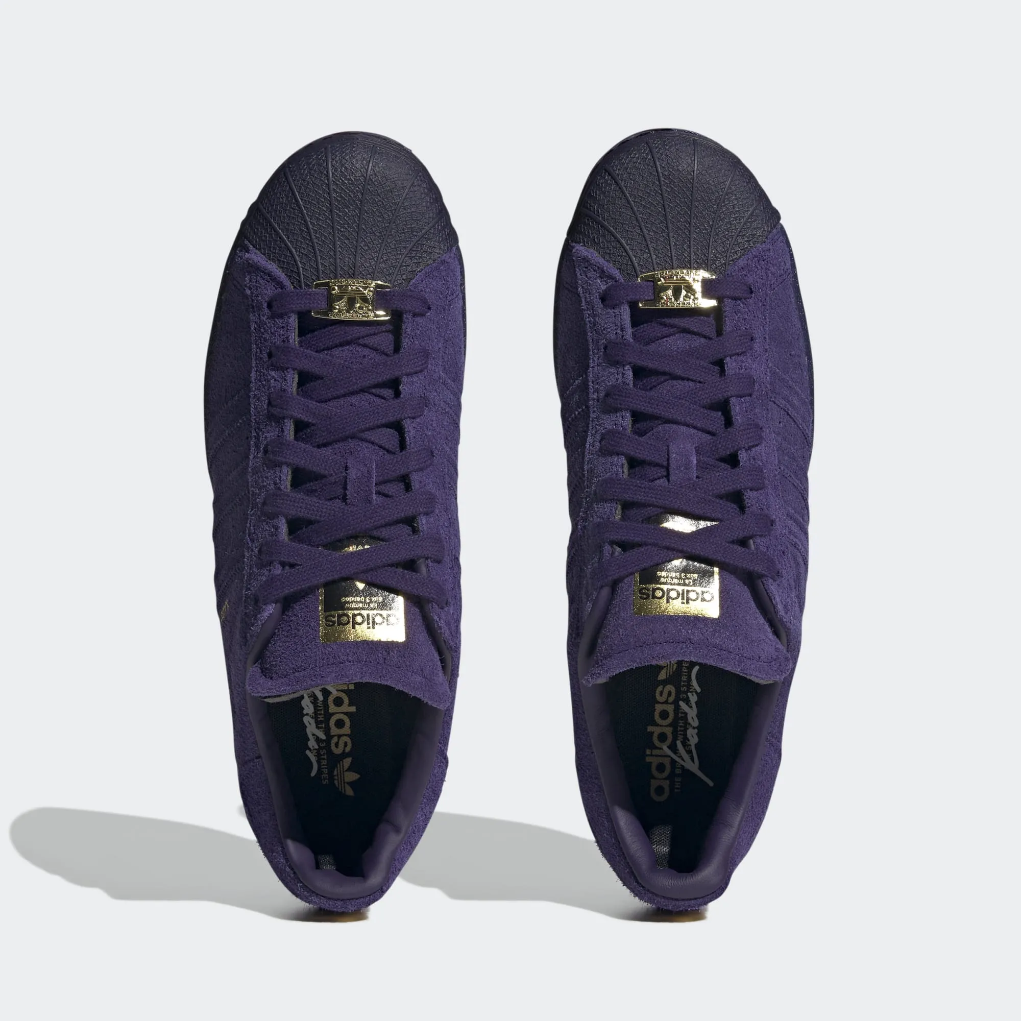 Adidas Shoes Sleek Adidas Kader Superstar ADV - Dark Purple/Gold Metallic