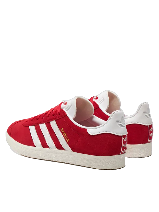 Adidas Men's Gazelle Shoes - Scarlet White Adidas Race Running Shoes