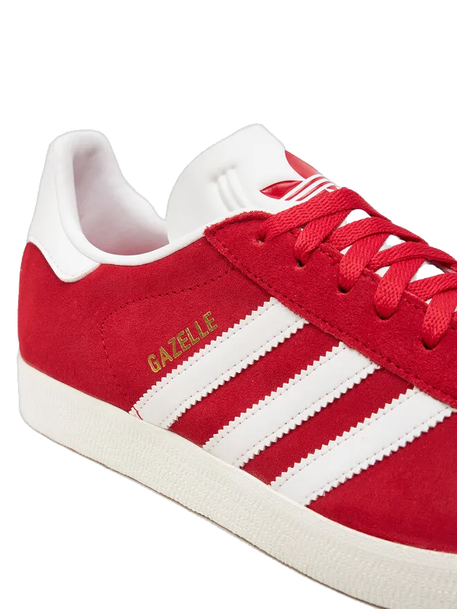 Demon Slayer Adidas Shoes Adidas Men's Gazelle Shoes - Scarlet White