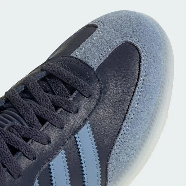 Recent Adidas Shoes Adidas Men's Samba Argentina Indoor Soccer Shoes - Shadow Navy / Ambient Sky / Gold Metallic