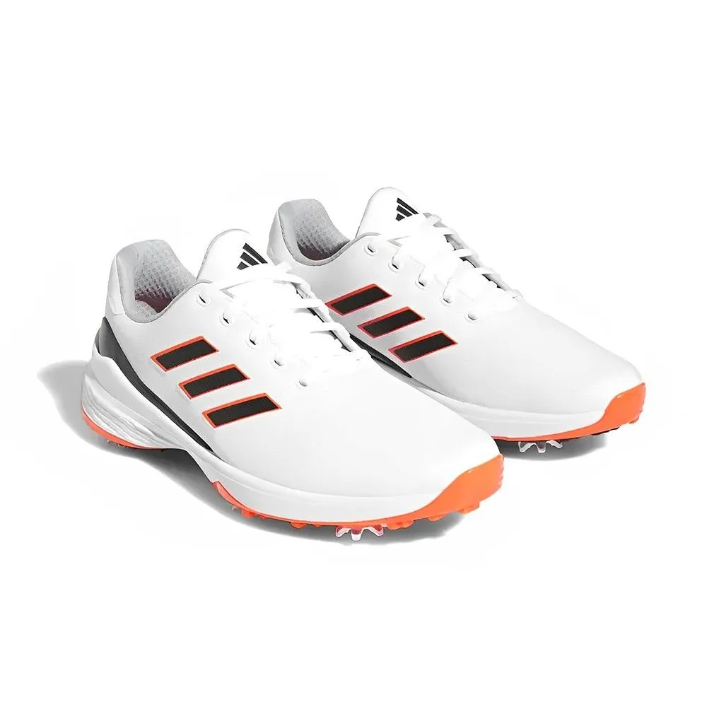 Adidas Men's ZG23 MD Spiked Golf Shoes - White/Black/Solar Red Adidas Shoes Nmds