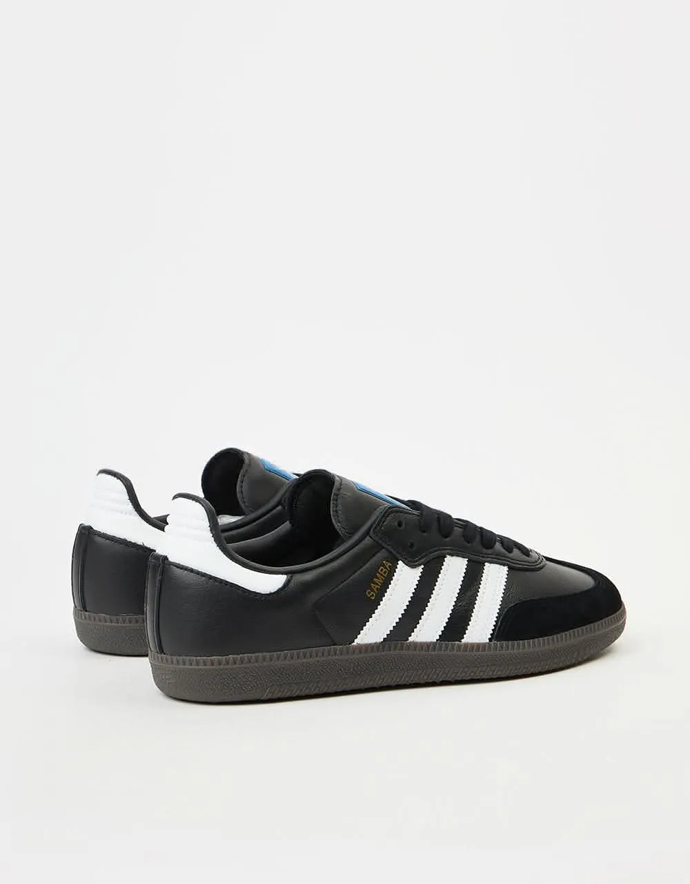 Adidas Samba ADV Skate Shoes - Black/White/Gold Metallic Fashion Sneaker Adidas Shoes