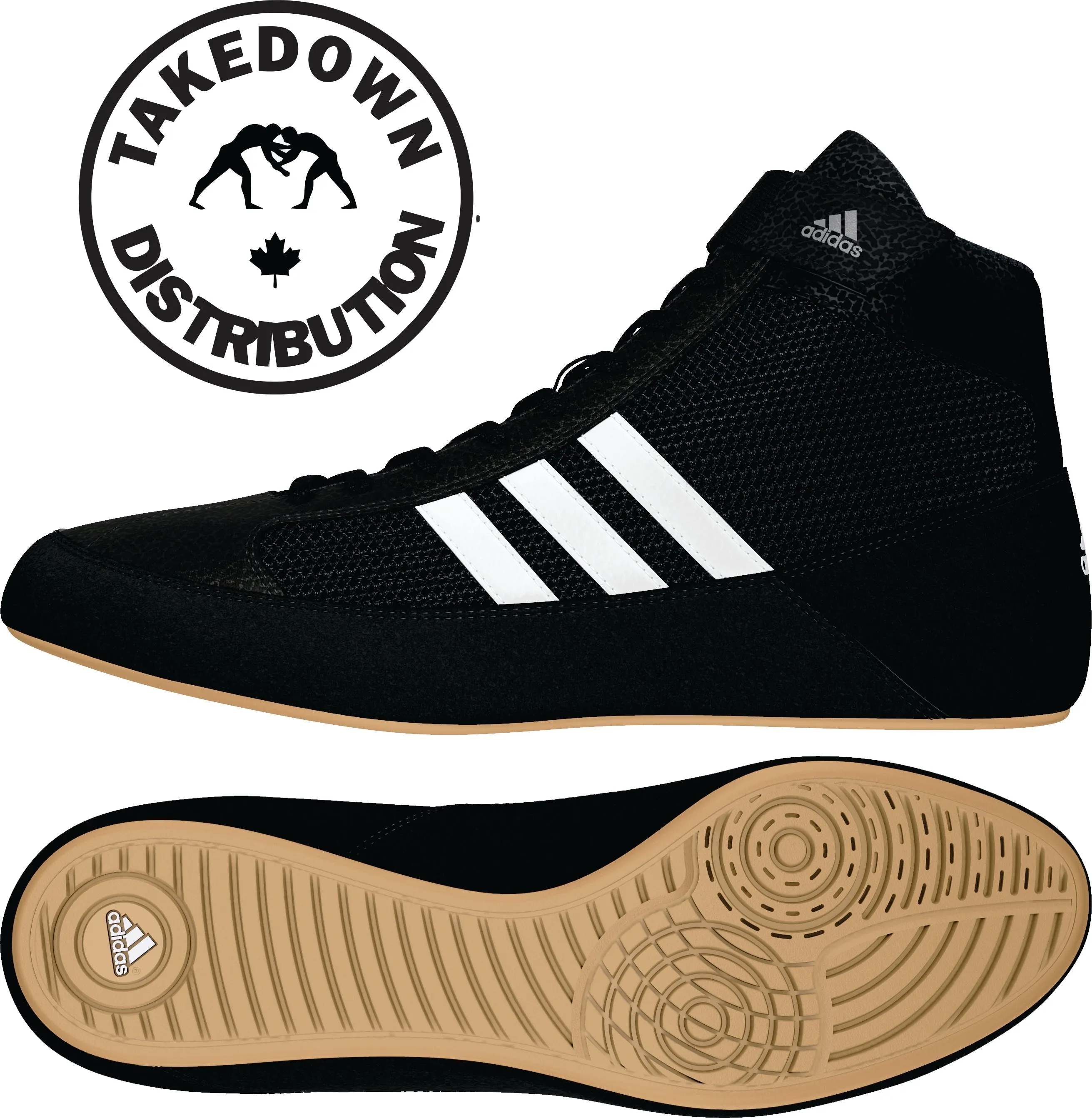 Adidas Shoe Wrestling HVC Kids Youth Black Cloudfoam Adidas Running Shoes