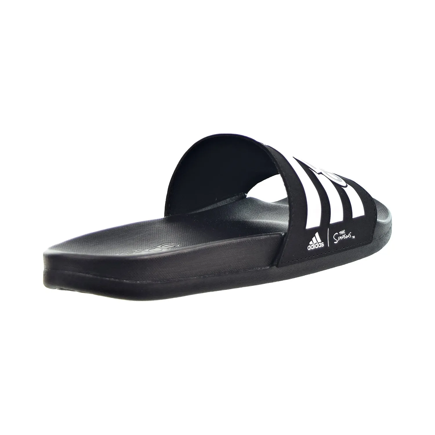 Adidas Simpsons "Bart" Adilette Comfort Men's Slides Core Black-Cloud White Fuzzy Open Toe Slippers