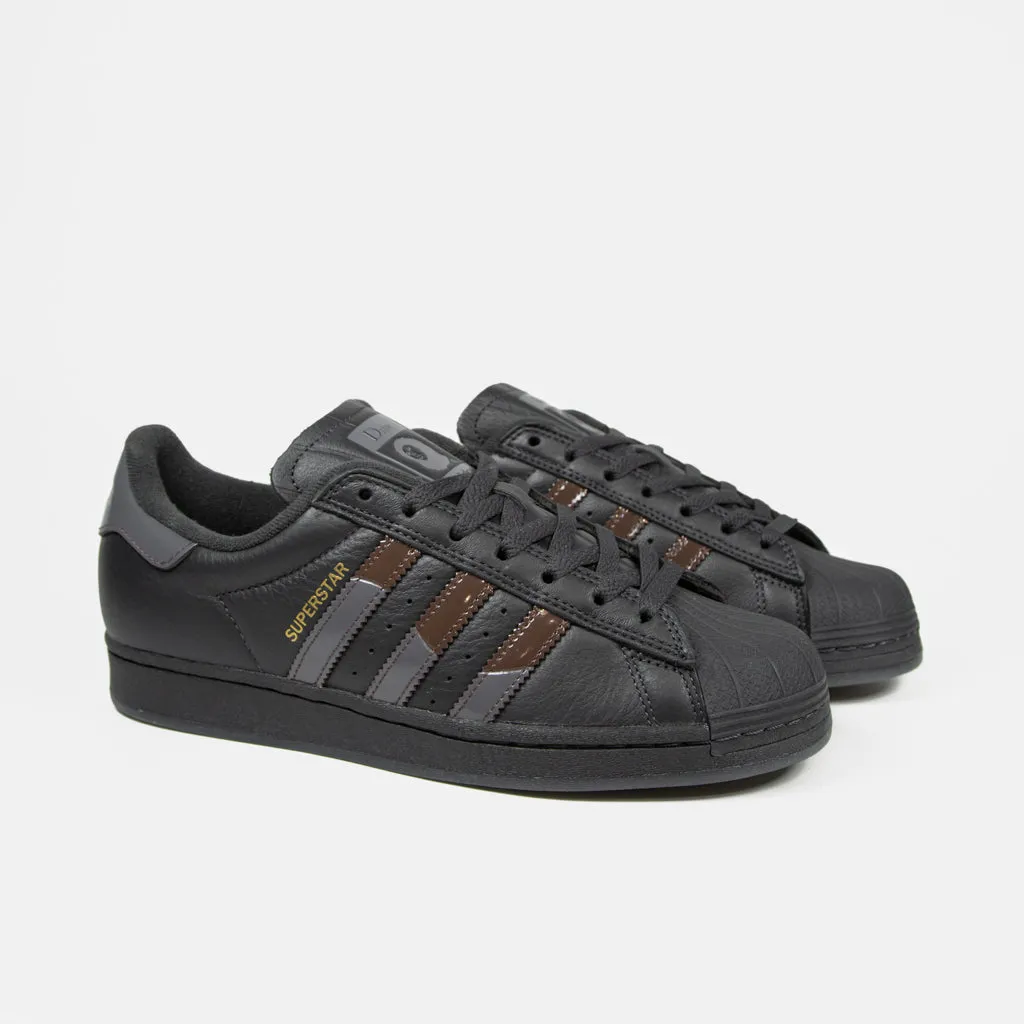Adidas Skateboarding - Dime MTL X Superstar ADV Shoes - Carbon / Grey Five / Brown Adidas Baseball Shoes Turf