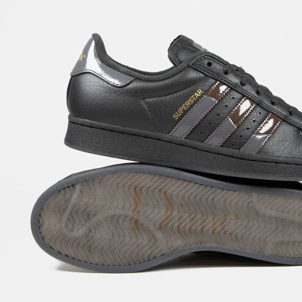 Adidas Three Stripes Shoes Adidas Skateboarding - Dime MTL X Superstar ADV Shoes - Carbon / Grey Five / Brown