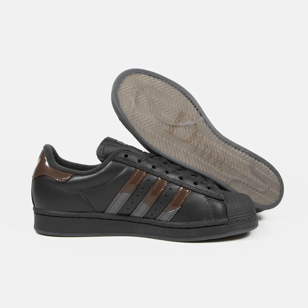 Adidas Tokyo Shoes Adidas Skateboarding - Dime MTL X Superstar ADV Shoes - Carbon / Grey Five / Brown