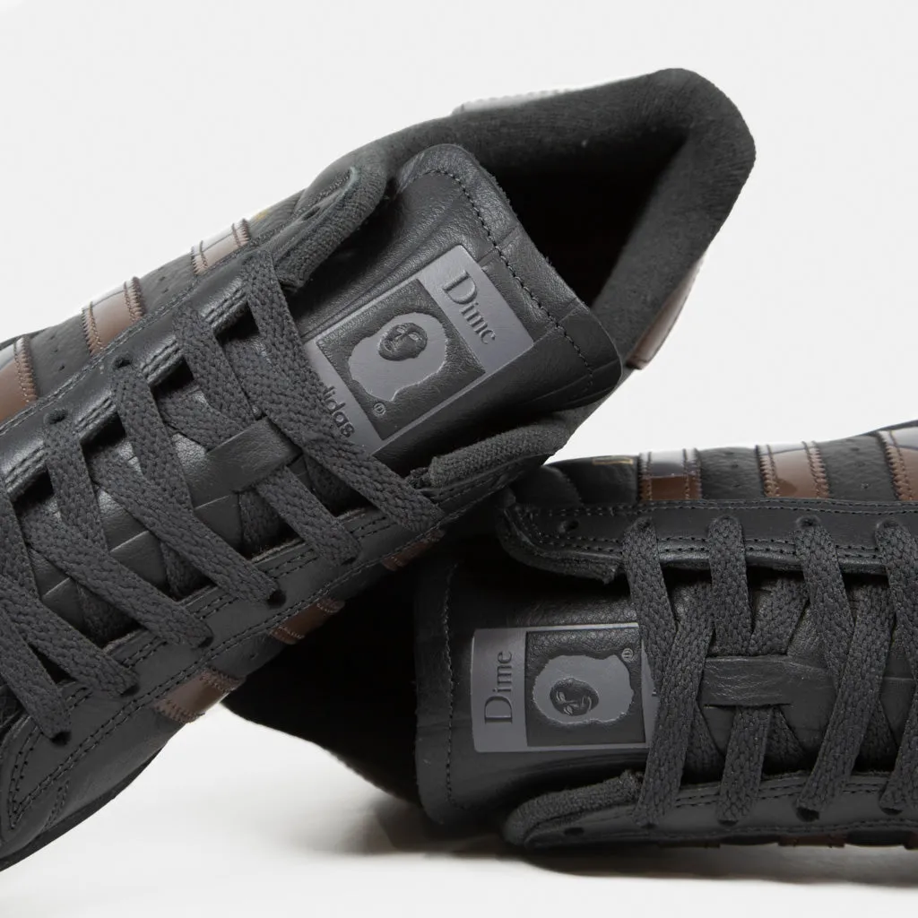 Fur Adidas Shoes Adidas Skateboarding - Dime MTL X Superstar ADV Shoes - Carbon / Grey Five / Brown