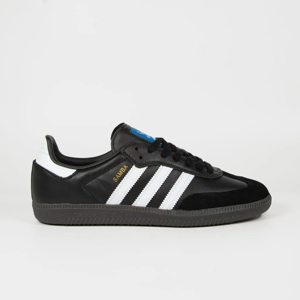 Adidas Handball Shoes Adidas Skateboarding - Samba ADV Shoes - Core Black / Footwear White / Gold Metallic