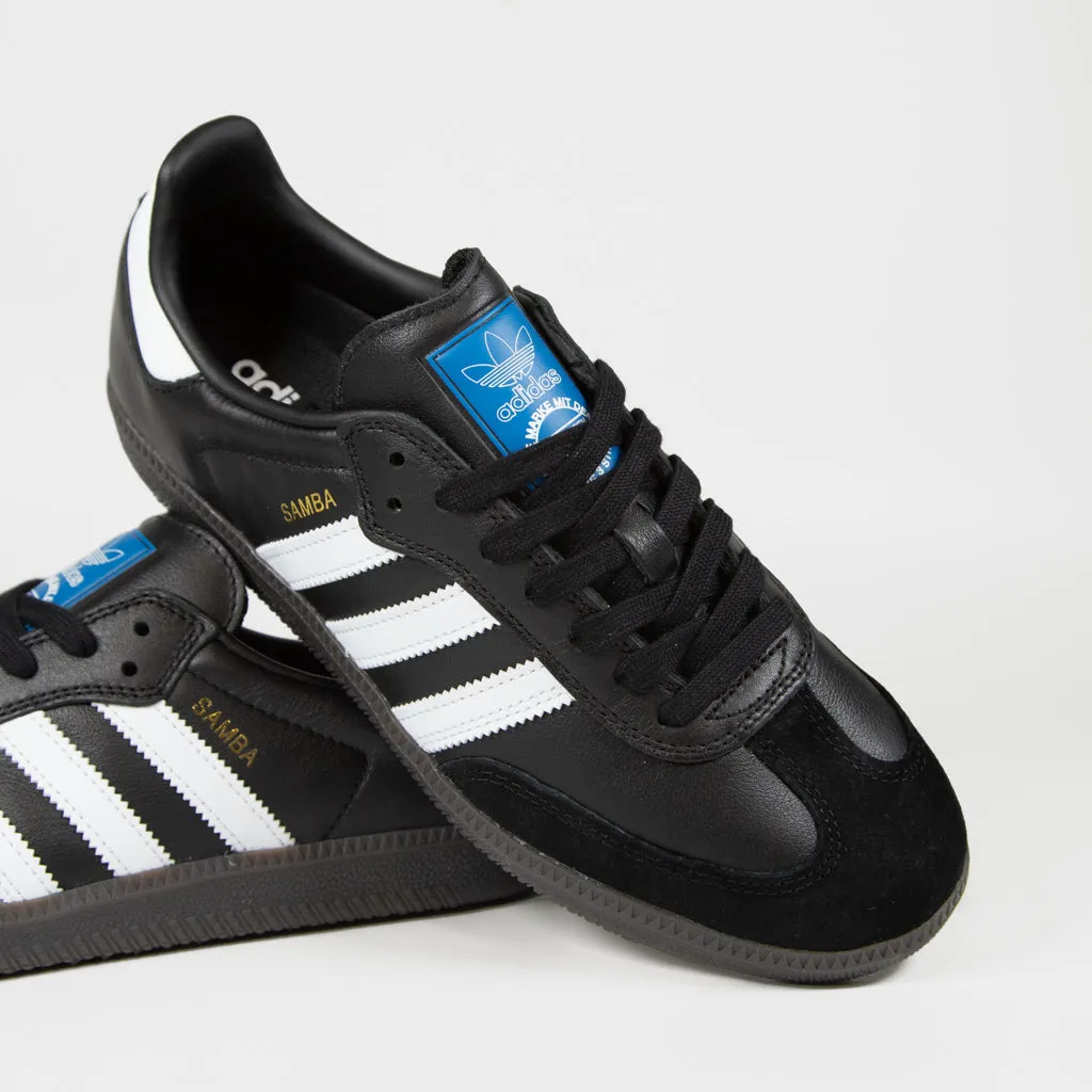 Adidas Shoes Yeezy 350 Adidas Skateboarding - Samba ADV Shoes - Core Black / Footwear White / Gold Metallic