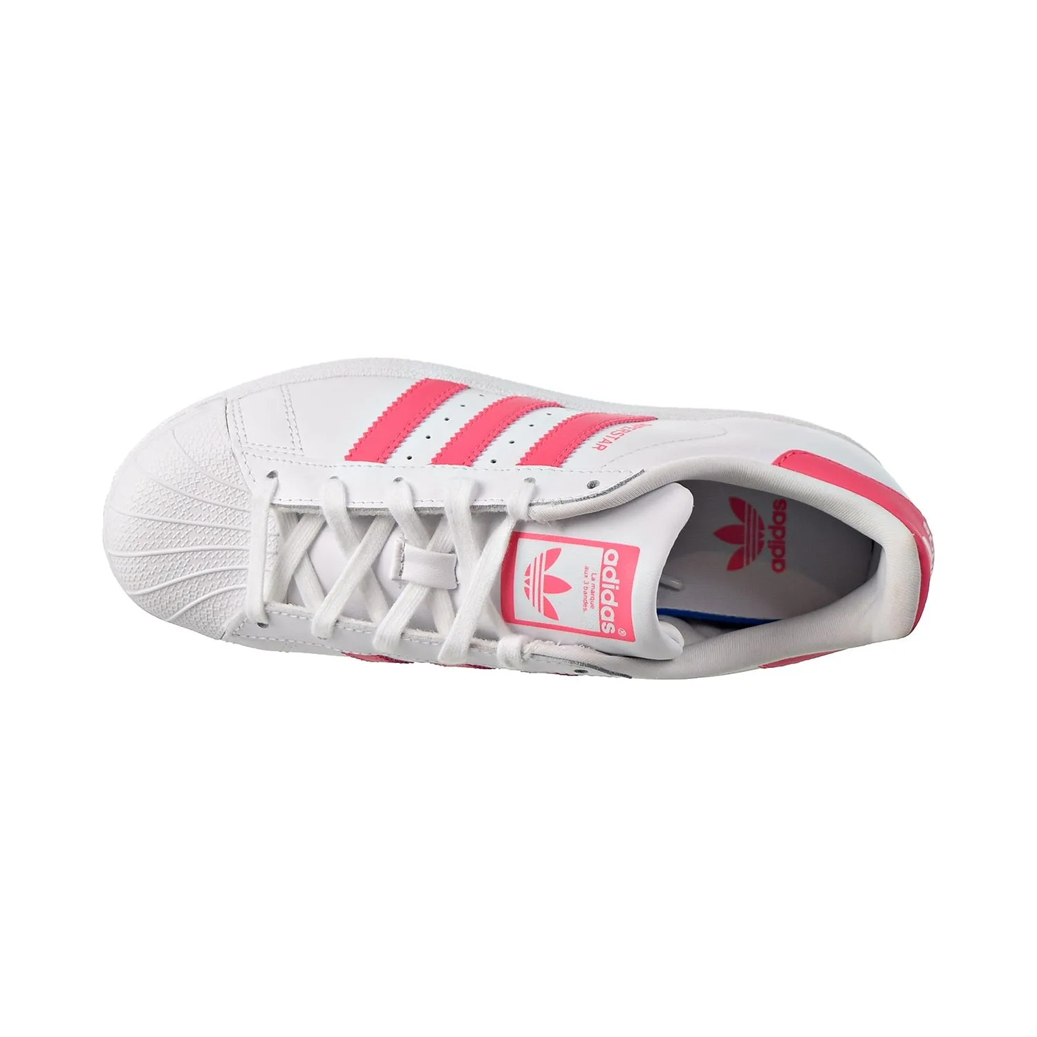 Adidas Shoes 90s Adidas Superstar J Big Kids Shoes Footwear White/Real Pink/Real Pink