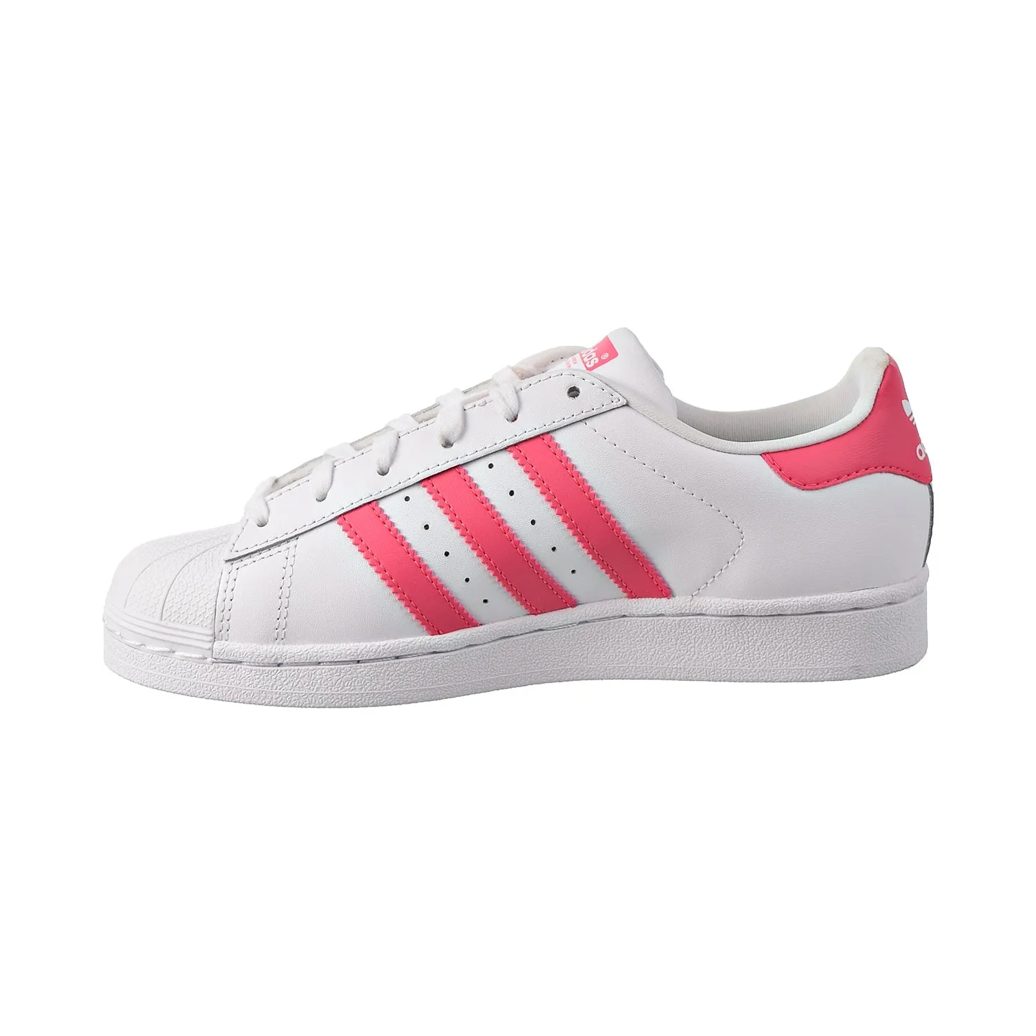 Adidas S2g Spikeless Leather Golf Shoes Adidas Superstar J Big Kids Shoes Footwear White/Real Pink/Real Pink