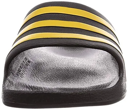 adidas Unisex Adilette Aqua Slides Sandal, Core Black Gold Metallic Core Black, 4 US Men Adidas Weightlifting Shoe
