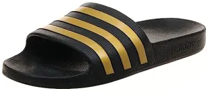 adidas Unisex Adilette Aqua Slides Sandal, Core Black Gold Metallic Core Black, 4 US Men Adidas 4dfwd Running Shoes