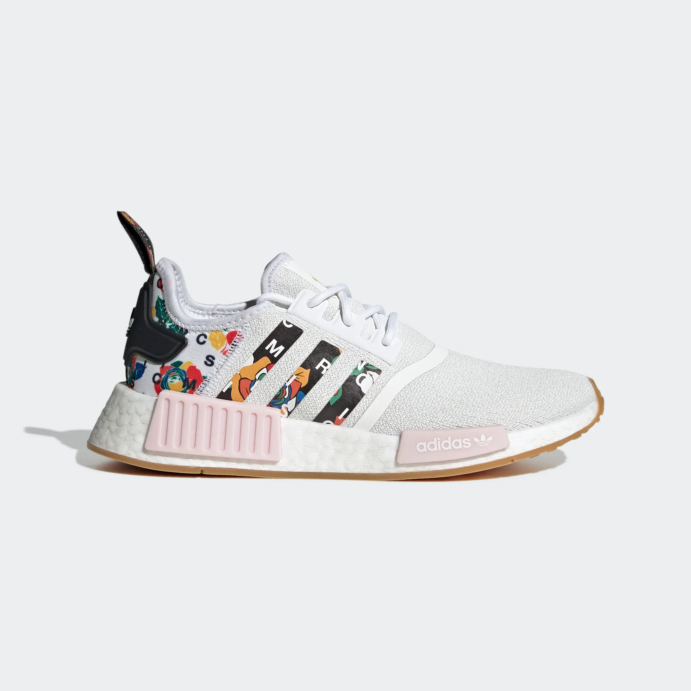 Yellow Adidas Shoes Adidas Women's Rich Mnisi NMD R1 Shoes - Cloud White / Clear Pink