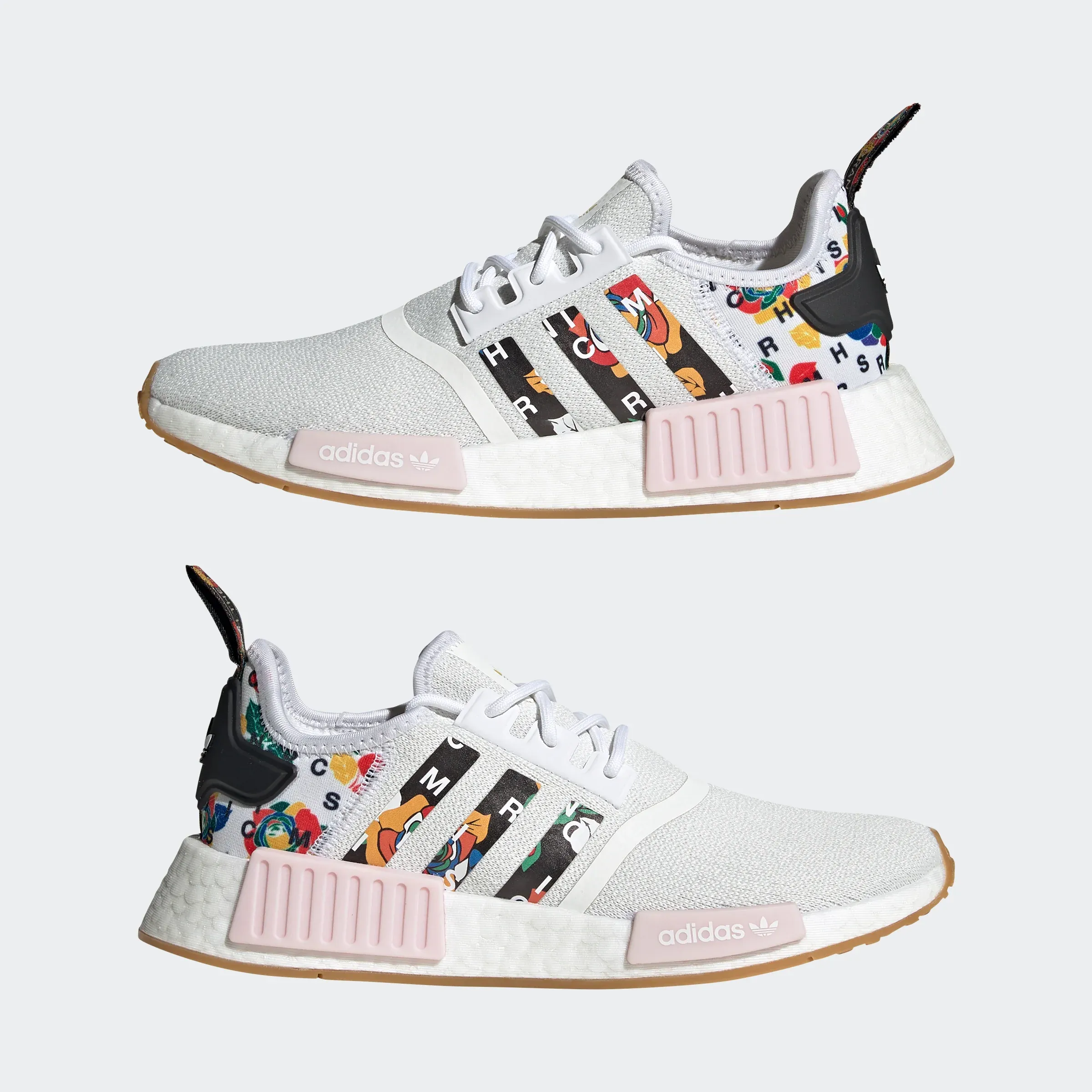 Adidas Women's Rich Mnisi NMD R1 Shoes - Cloud White / Clear Pink Adidas Equipment Shoes 90s