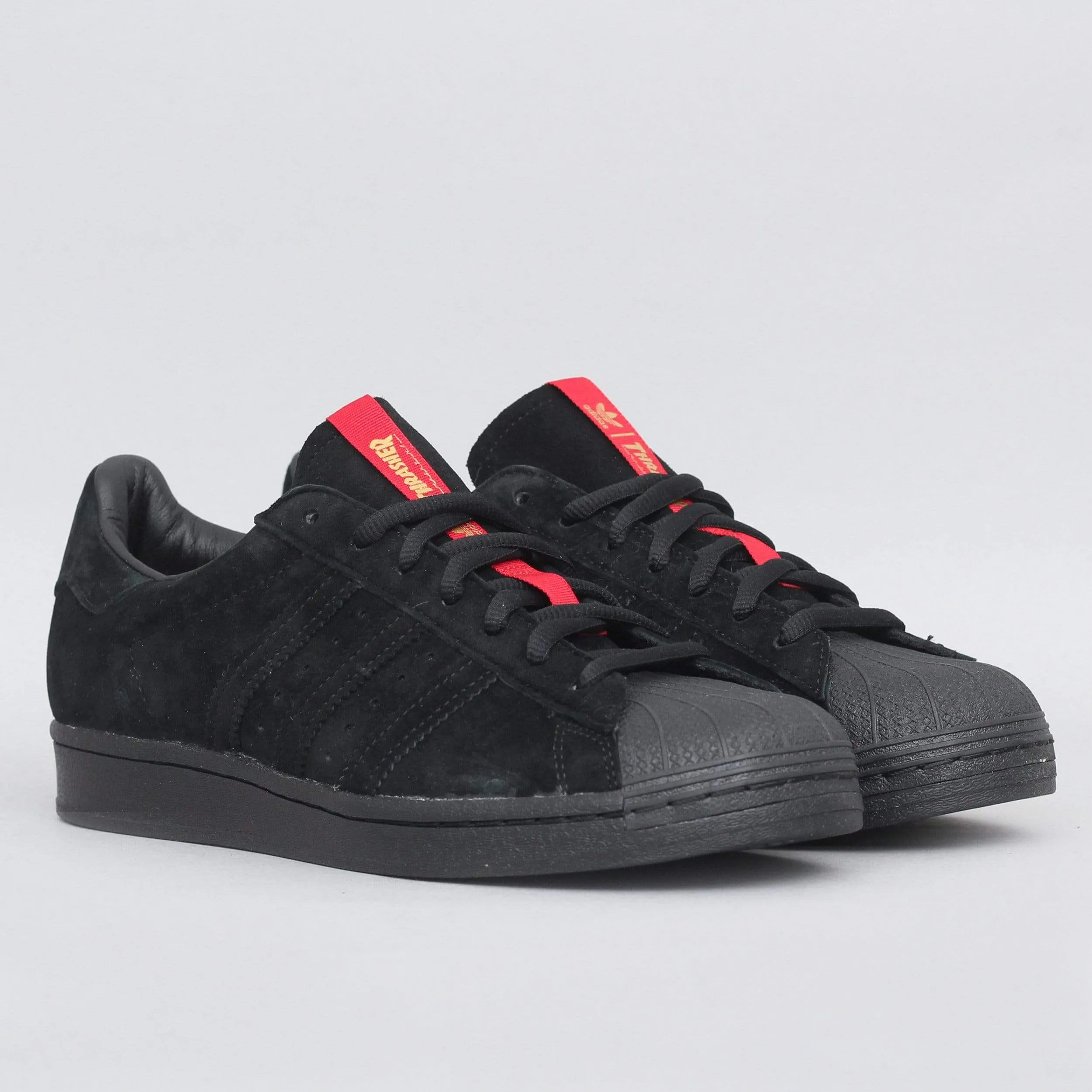 Adidas High End Shoes adidas X Thrasher Superstar Adv Shoes Core Black / Scarlet / Gold Metallic