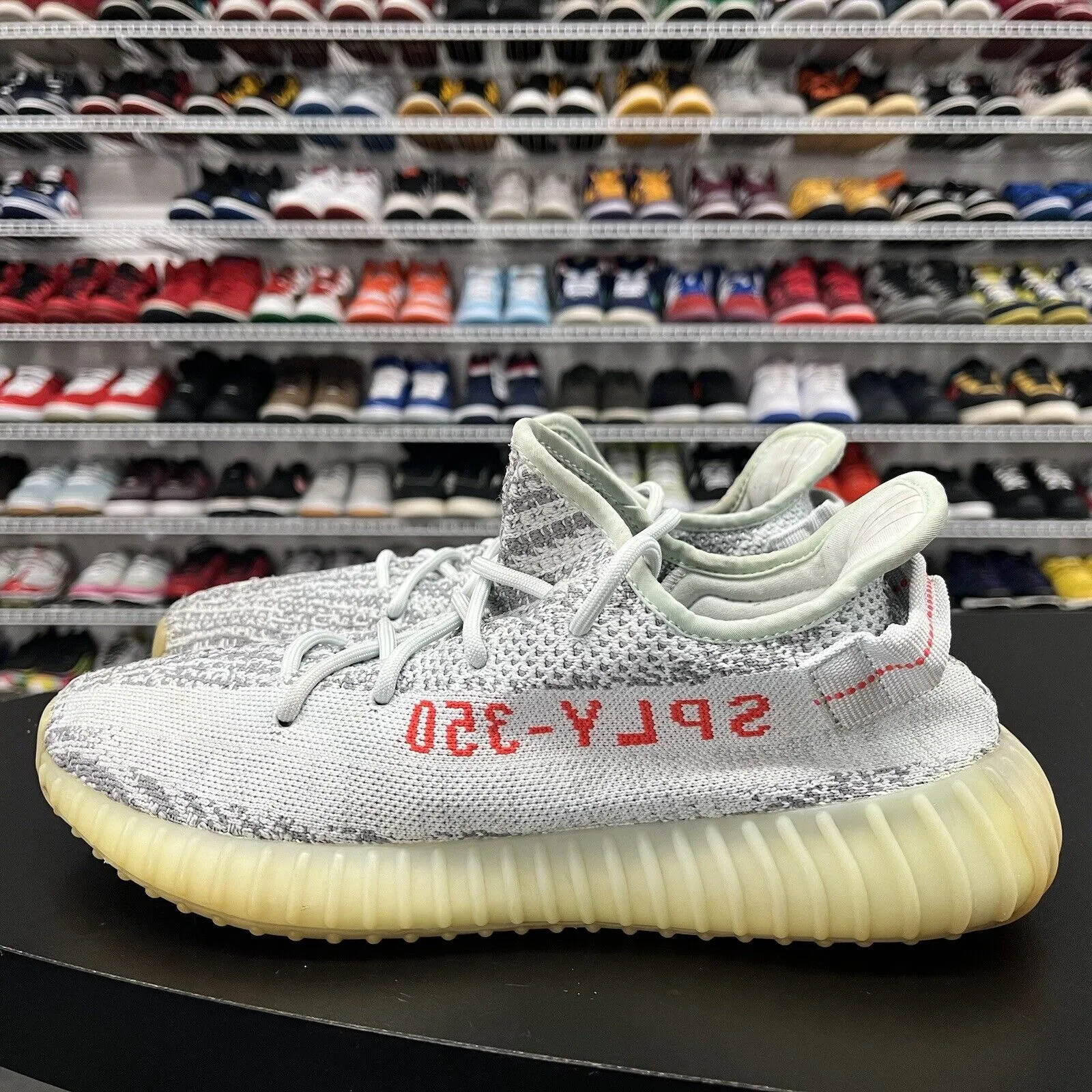 Adidas Yeezy Boost 350 V2 Blue Tint B37571 Men's Size 10 No Insoles Adidas Tmnt Shoes