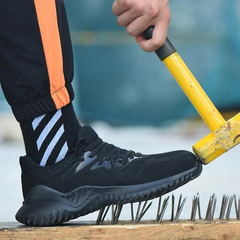 Most Comfortable Square Toe Work Boots Fashion Safety Shoes