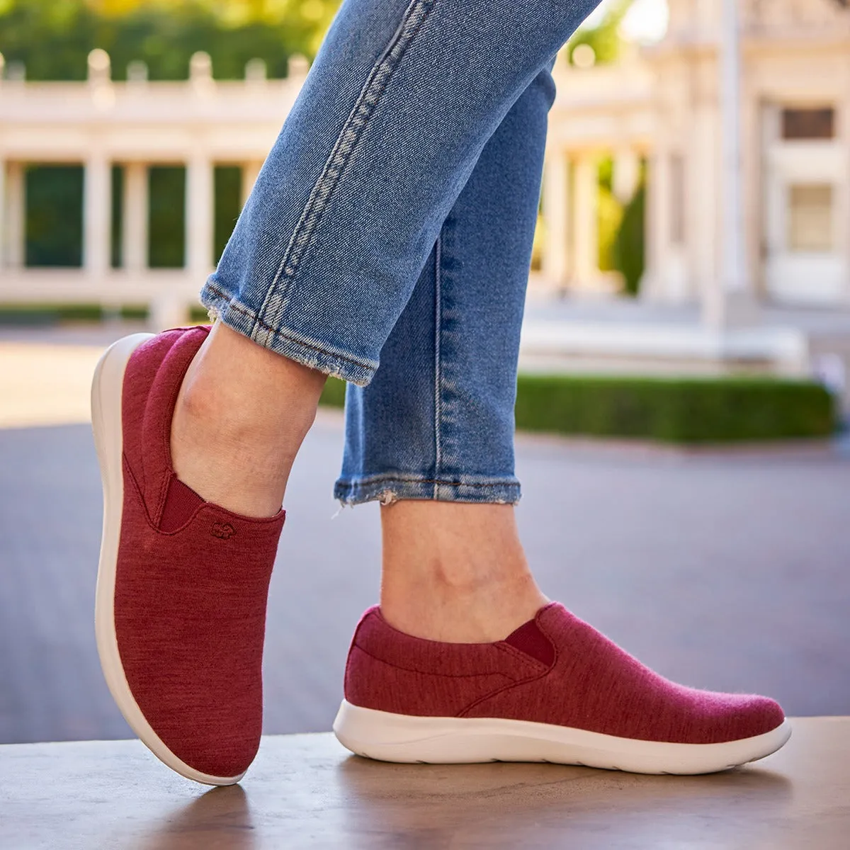 Women's Slip-Ons Tuscan Red Waterproof Slip On Sneakers