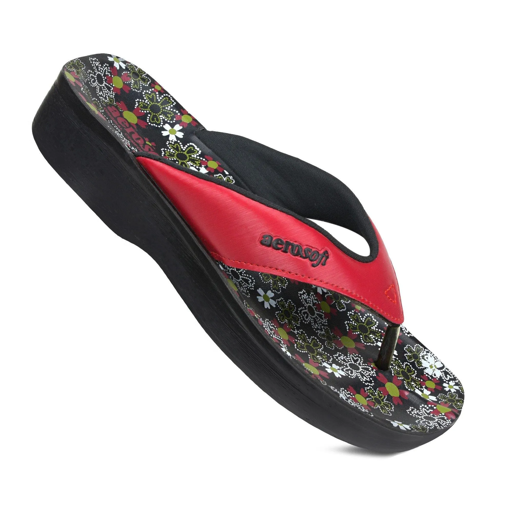 Clarks Arla Flip Flops Aerosoft - Anette A0815 Floral Summer Vacation Essentials Arch Support Flip Flops For Women