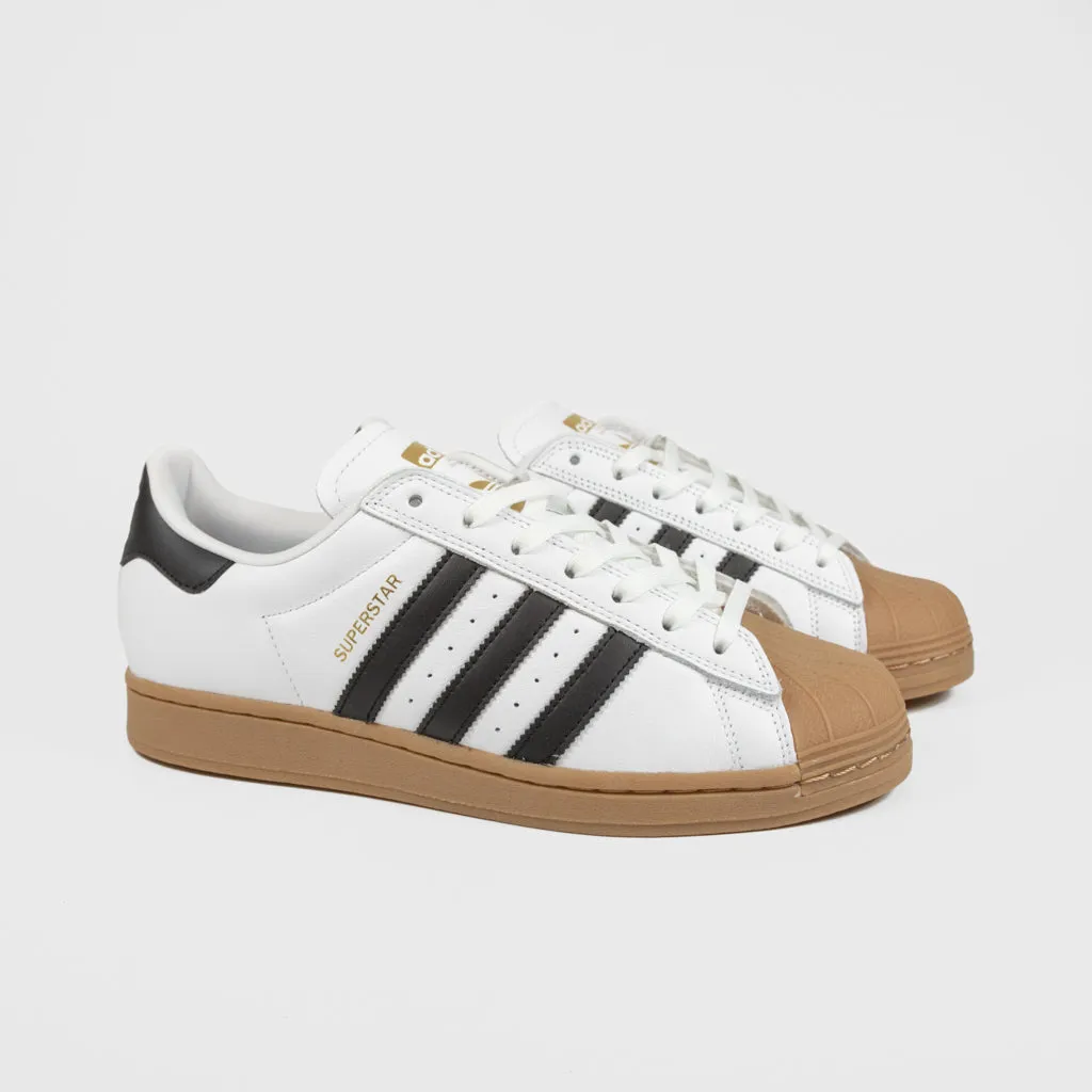 Adidas Skateboarding - Superstar ADV Shoes - Footwear White / Core Black / Gum 4 Adidas Ag Soccer Shoes