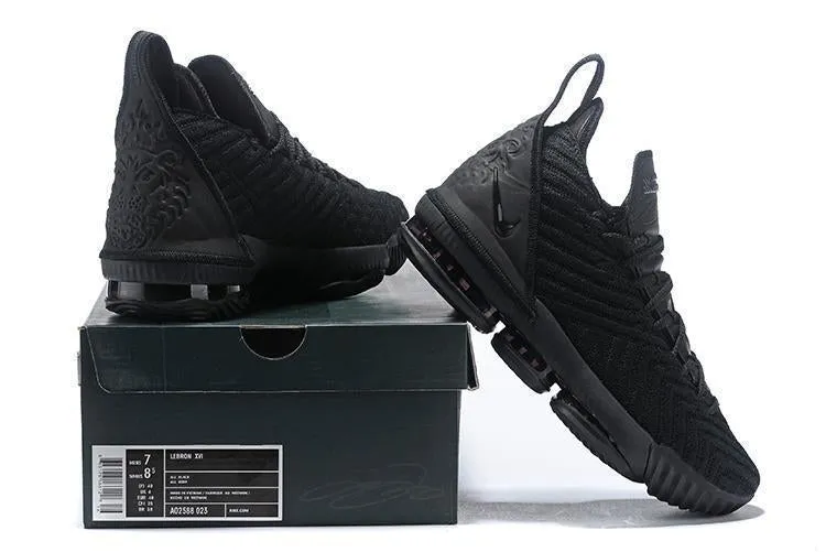 Asics Long Jump Shoes Nike Lebron XV 16 EP All Black Men Shoes Sale Size US 7-12