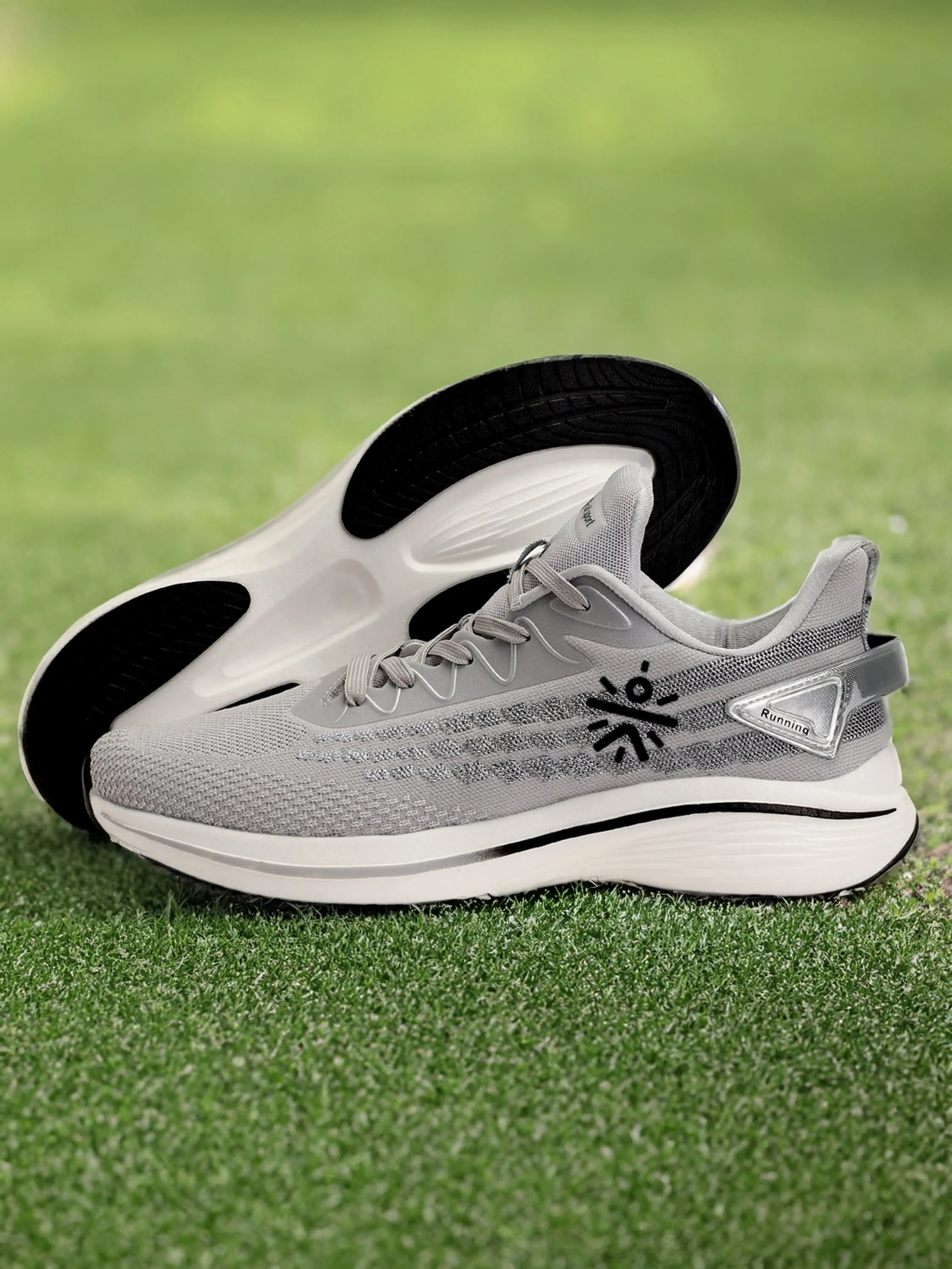 Active Men Running Shoes - L.Grey Flux Running Shoes