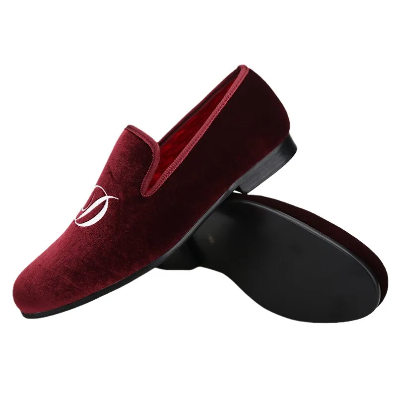 Embroidery British Style Classic Moccasins Shoes Full Slippers