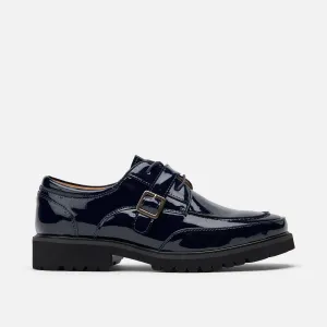 Dress Cap Toe Oxfords Ms. Atlas Navy Patent Leather Lug Derby